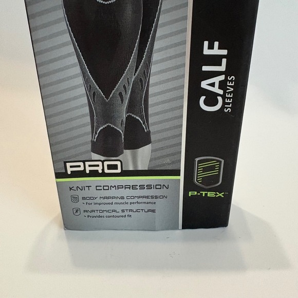 P-TEX Pro Knit Compression Calf Sleeves Pair Small Body Mapping Muscle Support - Picture 5 of 5